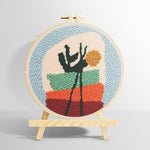 Abstract potted plant punch needle kit for beginners