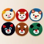 Adorable animals punch needle coaster kit finished handmade coasters