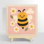 Adorable honey bee punch needle kit for beginners