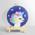 Baby unicorn punch needle kit for beginners