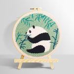 Bamboo lover panda punch needle kit for beginners
