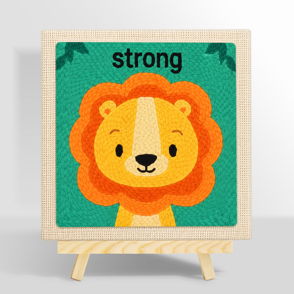 Be strong little lion punch needle kit for beginners