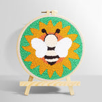 Bee and sunflower punch needle kit for beginners