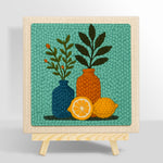 Botanical still life punch needle kit for beginners