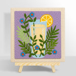 Botanical yellow drink punch needle kit for beginners