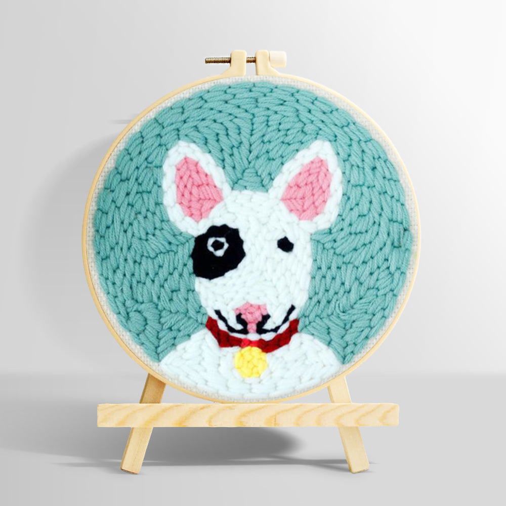 Bull terrier punch needle kit for beginners