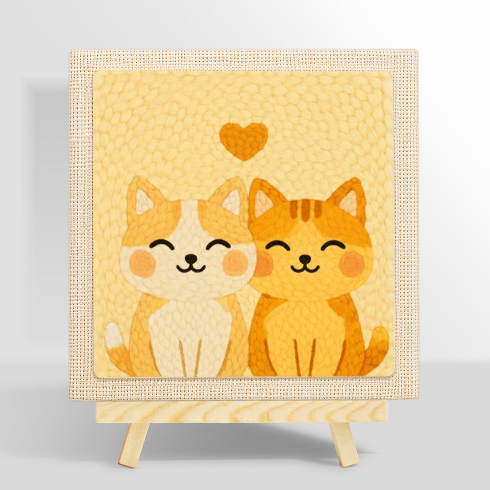 Cat's best friend punch needle kit for beginners