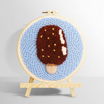 Chocolate ice cream punch needle kit for beginners