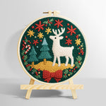Christmas decorations and reindeer punch needle kit for beginners