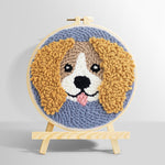Cocker spaniel punch needle kit for beginners