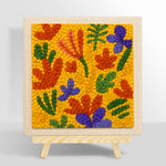 Colourful abstract petals punch needle kit for beginners