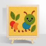 Colourful caterpillar punch needle kit for beginners