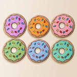 Colourful doughnuts punch needle coaster kit finished handmade coasters
