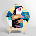 Colourful tropical toucan punch needle kit for beginners