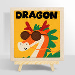 Cool "DRAGON" with sunglasses punch needle kit for beginners
