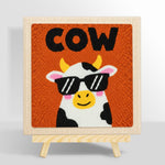 Cool sunglasses cow punch needle kit for beginners