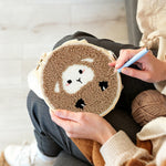 Creating handmade cozy sheep punch needle artwork