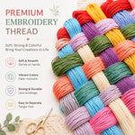 High quality embroidery threads included in cross stitch kit
