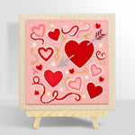Cupid's arrow target heart punch needle kit for beginners
