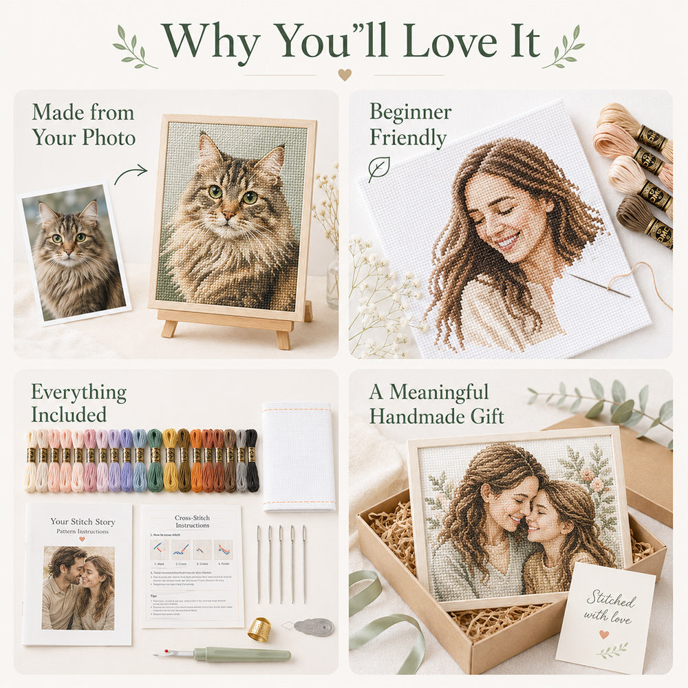 Why choose a custom cross stitch kit with personalized design and complete materials