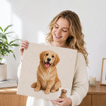 Custom cross stitch pet portrait kit created from your favorite pet photo