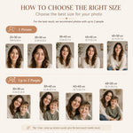 Custom punch needle kit size guide for choosing the best canvas size for one person, two people or pets