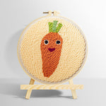 Cute carrot punch needle kit for beginners