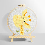Cute giraffe punch needle kit for beginners