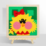 Cute yellow chick punch needle kit for beginners