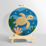 Deep-sea turtle punch needle kit for beginners