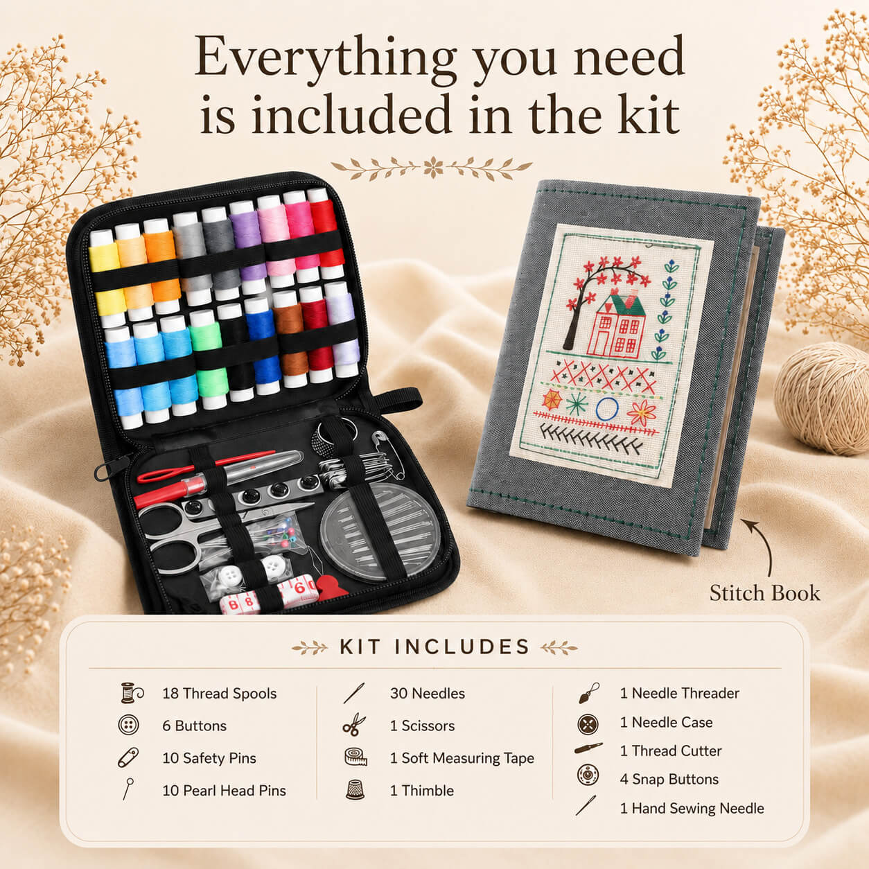 Embroidery Stitch Book Accessories Display