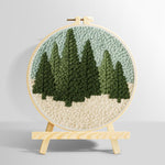 Evergreen forest punch needle kit for beginners