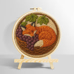 Fox in the basket punch needle kit for beginners