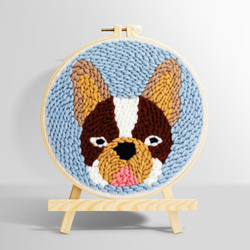 French bulldog punch needle kit for beginners