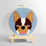 French bulldog punch needle kit for beginners