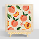 Fresh peaches with leaves punch needle kit for beginners
