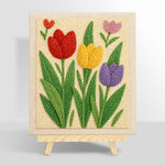 Fresh spring tulips punch needle kit for beginners