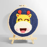 Happy giraffe punch needle kit for beginners