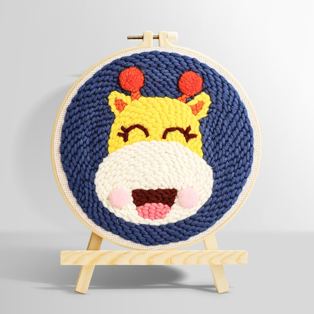 Happy giraffe punch needle kit for beginners