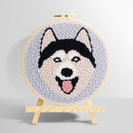 Happy husky punch needle kit for beginners