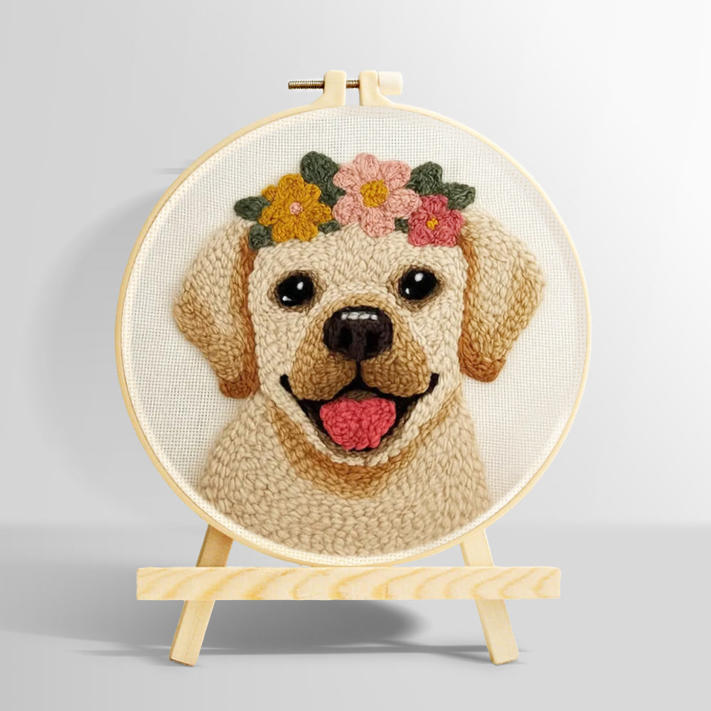 Happy labrador punch needle kit for beginners