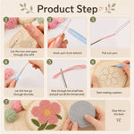 Punch needle coaster making steps for beginners