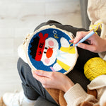 Creating handmade kawaii fighter duck punch needle artwork