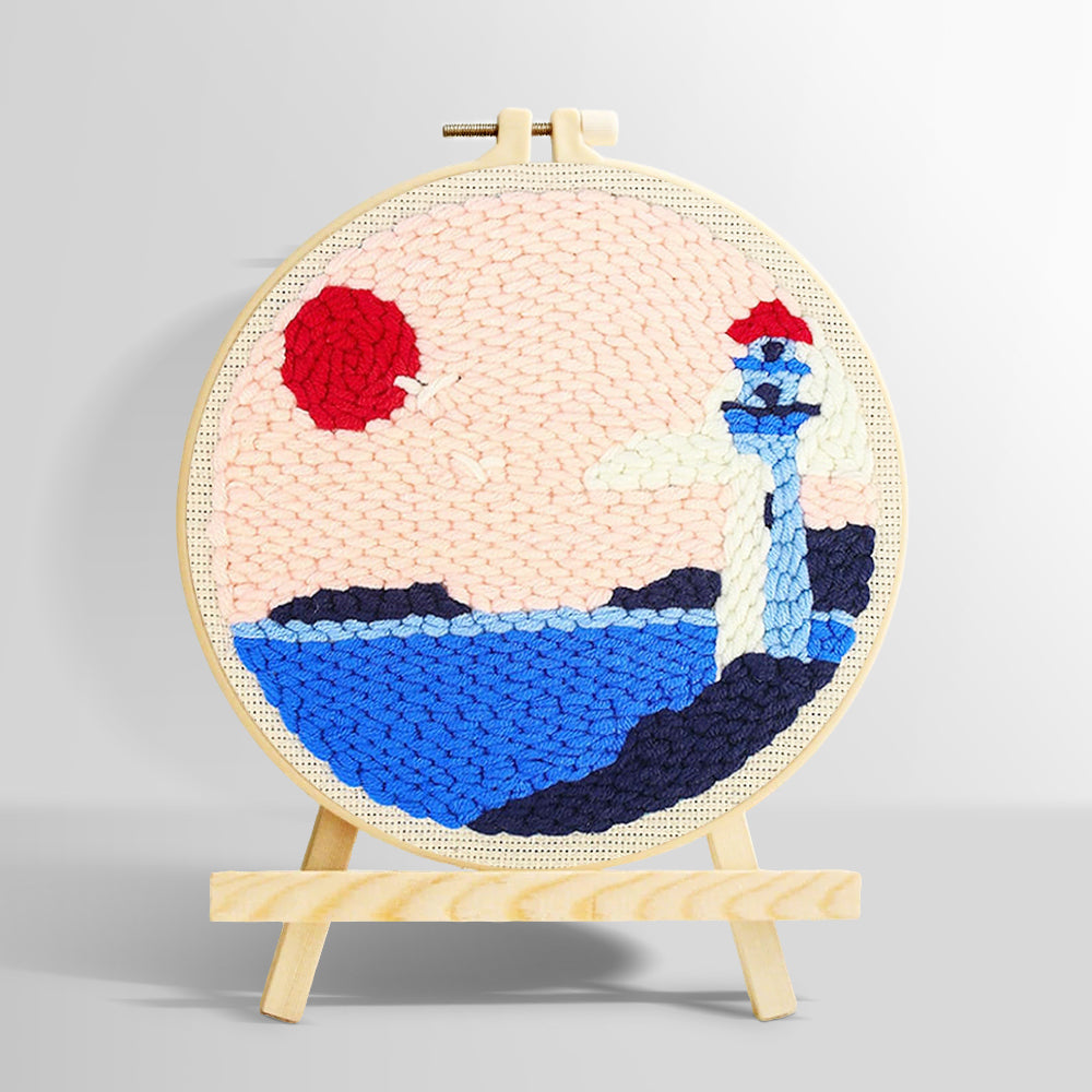 Lighthouse by the sea punch needle kit for beginners