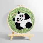 Lying panda punch needle kit for beginners