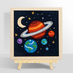 Magical and colourful solar system punch needle kit for beginners