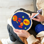 Creating handmade may everything go as you wish punch needle artwork