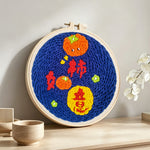 May everything go as you wish punch needle artwork displayed on a table
