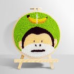 Monkey and banana punch needle kit for beginners