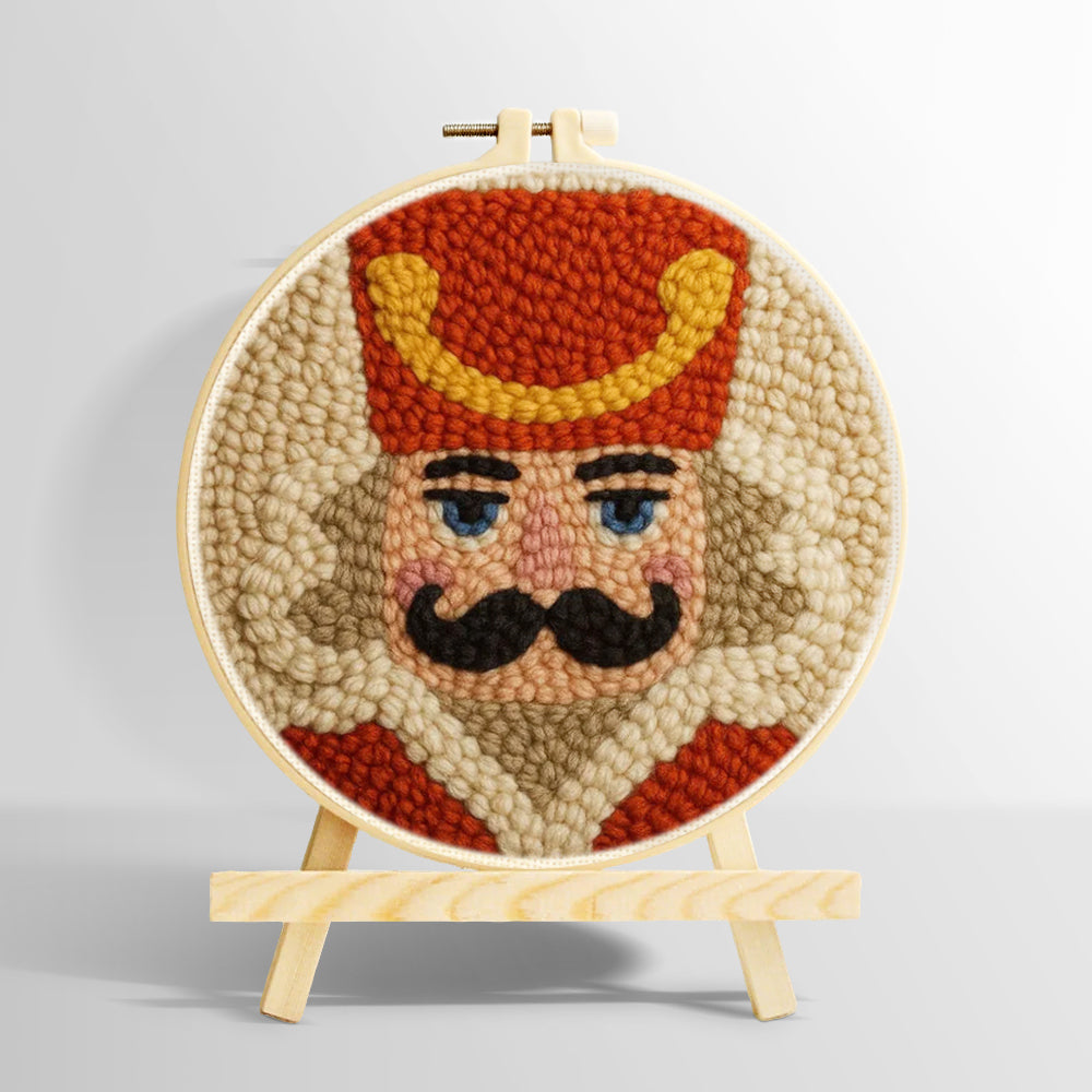 Nutcracker soldier portrait punch needle kit for beginners